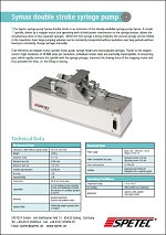 Datasheet Symax Double stroke syringe pump