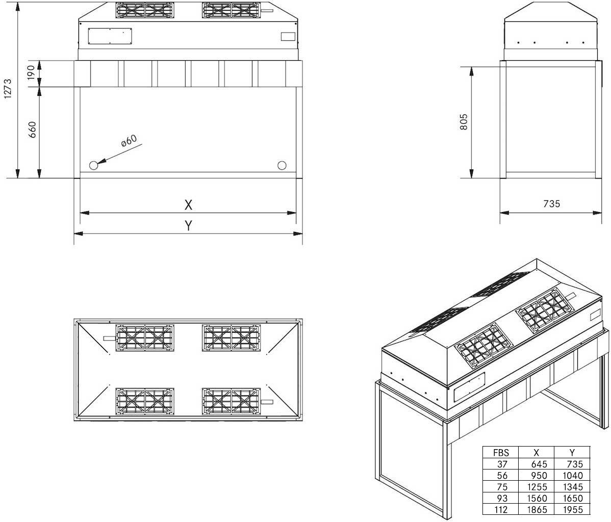 Hotte à flux laminaire «standard »