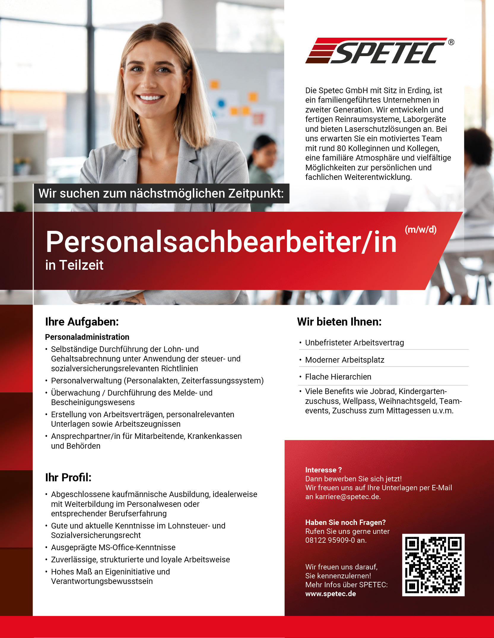 Spetec Personalsachbearbeiterin m/w/d 2026
